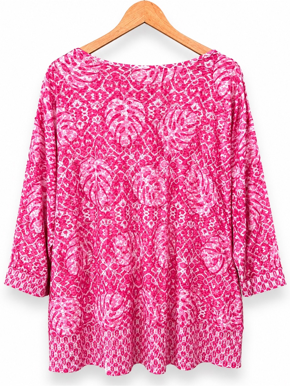 *NWT* Ruby Rd. Women’s Pink Print Keyhole Tunic - Size 2X - Picture 2 of 4